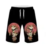Ninja Cat Samurai Black Men's Shorts