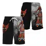 Red Traditional Armor Samurai Men's Shorts