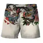 Serpent and Oni Masks Samurai Men's Shorts