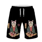 Sushi Chef Samurai Cat Men's Shorts