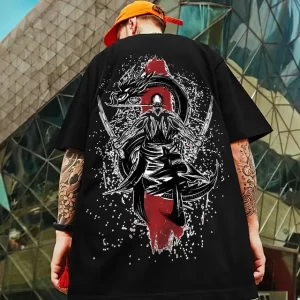 Dual Blade Samurai with Dragon Graphic T-shirt