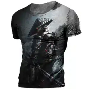 Futuristic Cyber Samurai Warrior Graphic T-shirt