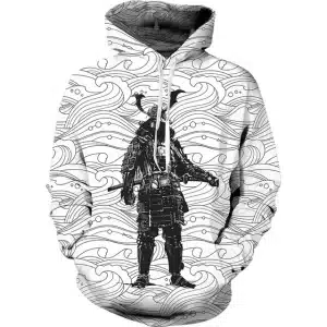 Limited Edition White Samurai Warrior Hoodie