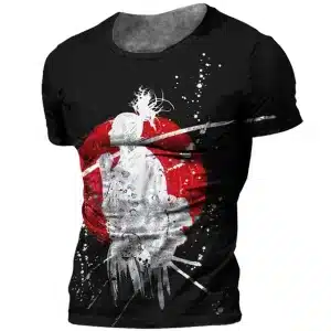 Miyamoto Musashi Samurai Red Sun T-shirt