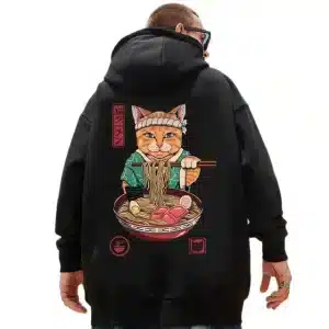 Ramen Cat Chef Fun Samurai Hoodie