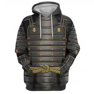 Samurai Armor Cosplay Grey Hoodie