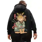 Samurai Cat Guardian Streetwear Hoodie
