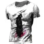 Samurai Spirit Shadow Warrior White T-shirt