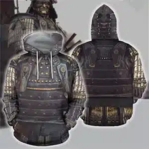 Vintage 3D Samurai Warrior Armor Hoodie