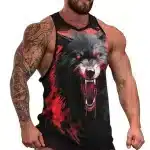 Alpha Wolf 3D Print Workout Tank Top