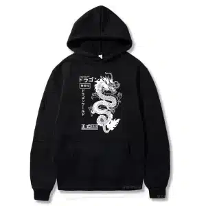 Black Dragon Japanese Streetwear Hoodie