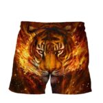 Blazing Fire Tiger Samurai Inferno Swim Trunks