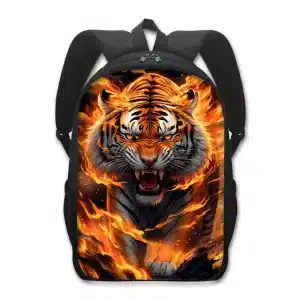 Blazing Fury Fiery Roaring Tiger Backpack