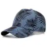 Blue Tropical Palm Leaf Print Baseball Cap