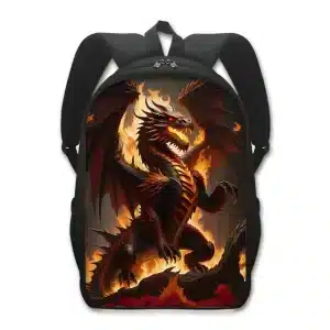 Bold Flames Fiery Inferno Dragon Backpack