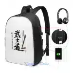 Bushido Virtues Katana Design USB Charge Backpack