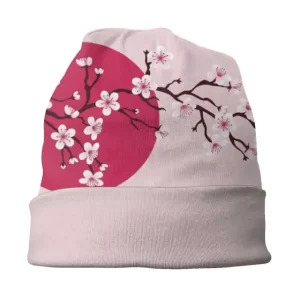 Cherry Blossom Sakura Pink and White Beanie