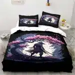 Cherry Blossom Samurai Black & Pink Bedding Set