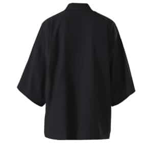 Classic Black Samurai Minimalist Kimono - Back