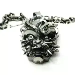 Cyberpunk 2077 Samurai Oni Mask Pendant Necklace