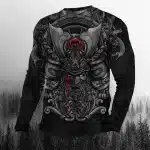 Dark Mythic Samurai Black and Grey Long Sleeve Shirt