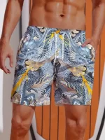 Dragon Pattern Artwork Warrior Men's Shorts