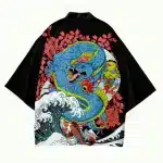 Dragon Wave Streetwear Japan Artwork Kimono