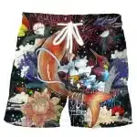 Enchanted Koi and Hummingbird Samurai Shorts