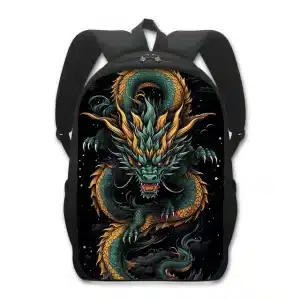 Enchanting Night Mystical Green Dragon Backpack