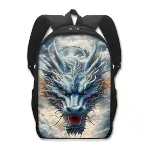 Fierce Blue Azure Dragon School Backpack