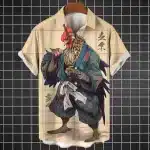 Fierce Rooster Samurai Champion Hawaiian Shirt