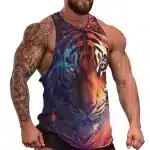 Fierce Tiger Gaze 3D Print Workout Tank Top