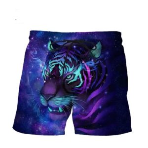 Galactic Night Tiger Samurai Cosmic Men's Shorts