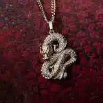 Gold Color Zircon Dragon Pendant Necklace