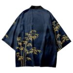 Golden Bamboo Navy Samurai Kimono Cardigan