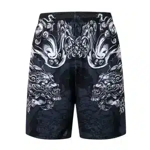 Guardian Dragon Artwork Samurai Gym Shorts