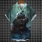 Heroic Panda Archer Samurai Hawaiian Shirt