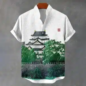 Historic Japanese Samurai Castle Linen Shirt