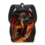 Intense Embers Dark Flame Dragon Backpack