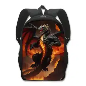 Intense Embers Dark Flame Dragon Backpack