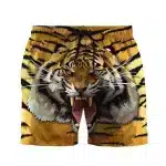 Intense Tiger Face 3D Print Men's Shorts