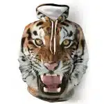 Intense Tiger Face 3D Print Tiger Hoodie