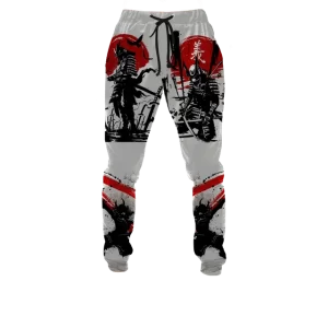 Japan Flag Shadow Samurai Warrior Joggers