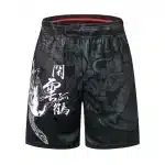 Japanese Art Design Black Dragon and Crane Shorts