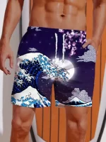 Japanese Art Kanagawa Wave Beach Shorts