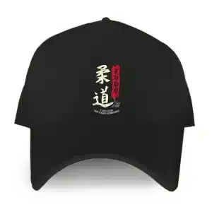 Japanese Kanji Black Judo Baseball Cap