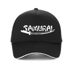 Katana Design Black Samurai Baseball Cap