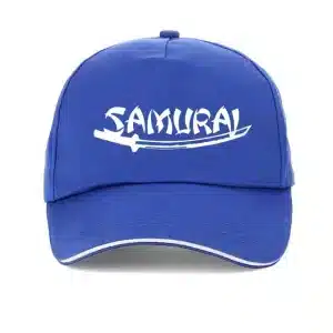 Katana Design Blue Samurai Baseball Cap