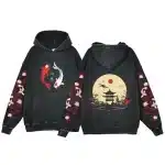 Koi and Japanese Pagoda Vintage Hoodie