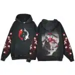 Koi and Red Sunset Japanese Landscape Hoodie